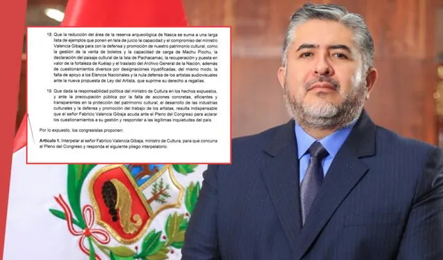 Fabricio Valencia podría ser interpelado por el Congreso de la República de aprobarse la moción. Fabricio Valencia podría ser interpelado por el Congreso de la República de aprobarse la moción.